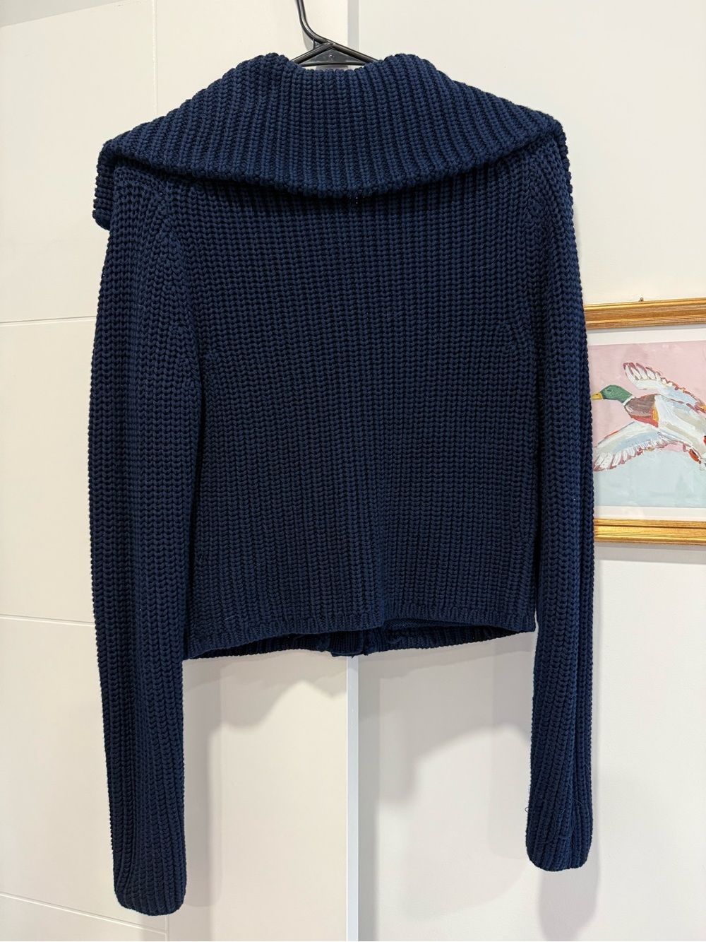 Ralph Lauren Navy Chunky Knit Button Cardigan - Picture 4 of 4